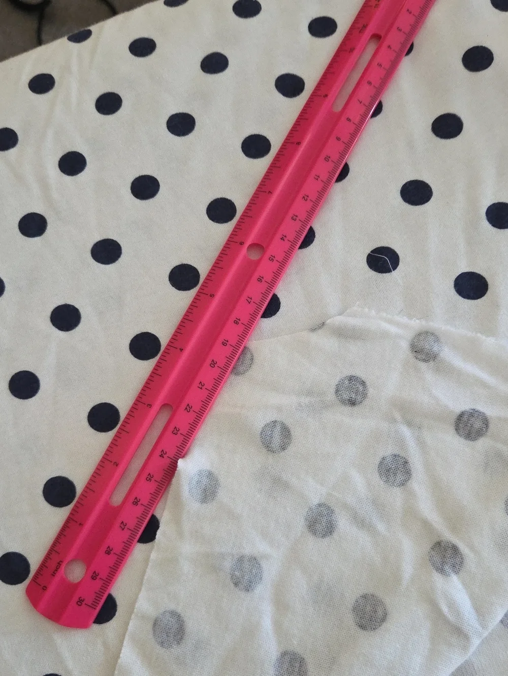 Knit Jersey White & Blue Polka Dot Craft Sewing Fabric 1.7 Yards